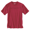 T-Shirt de manga curta para homem Carhartt Coro Logo em Vermelho Industry. Vista da parte da frente.