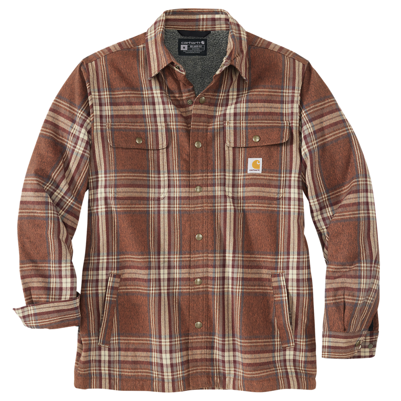 Carhartt Brown Flannel Sherpa Jacket