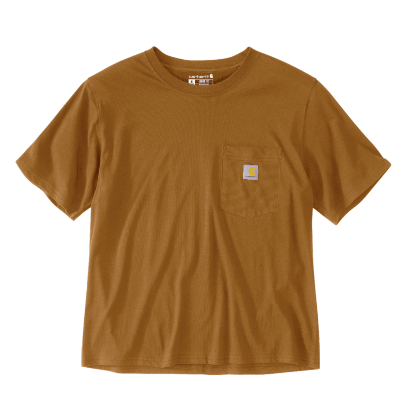 Carhartt Women's Loose Fit Lightweight Crewneck Short Sleeve T-Shirt in Brown