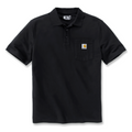 Carhartt Men's Loose Midweight Short Sleeve Polo Shirt with Pocket in Black