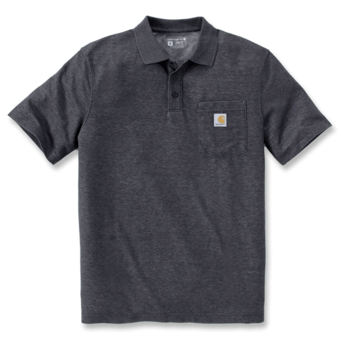 Carhartt Men's Loose Midweight Short Sleeve Polo with Pocket in Gray