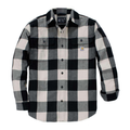 Carhartt Men's Loose Fit Heavyweight Flannel Shirt in Ecru Plaid