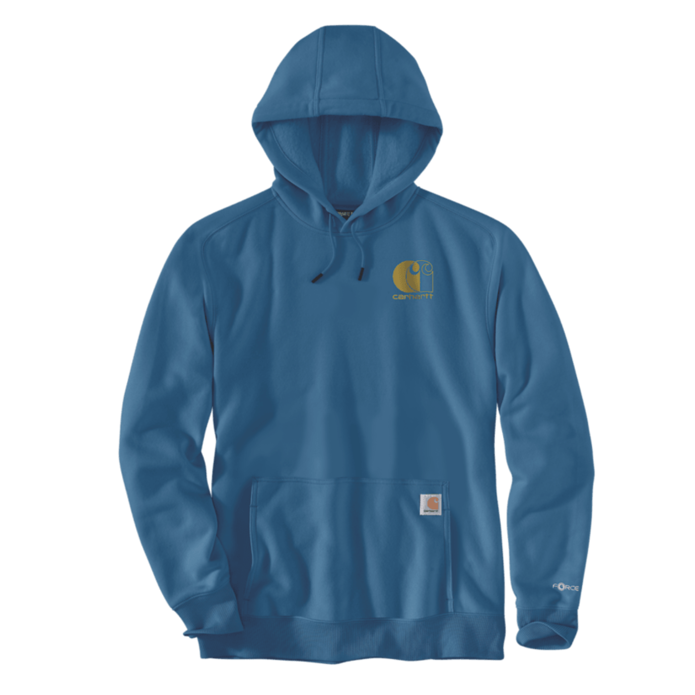 Carhartt Men's Force Logo Hoodie in Blue