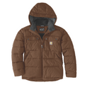 Carhartt Livingston men's hooded jacket in brown.