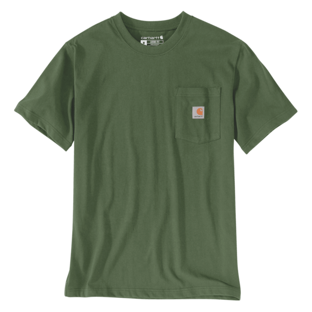 Carhartt Men's Short Sleeve Pocket T-Shirt Loose Fit in Green