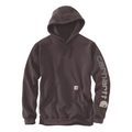 Carhartt Men's Sleeve Logo Hoodie in Dark Sepia