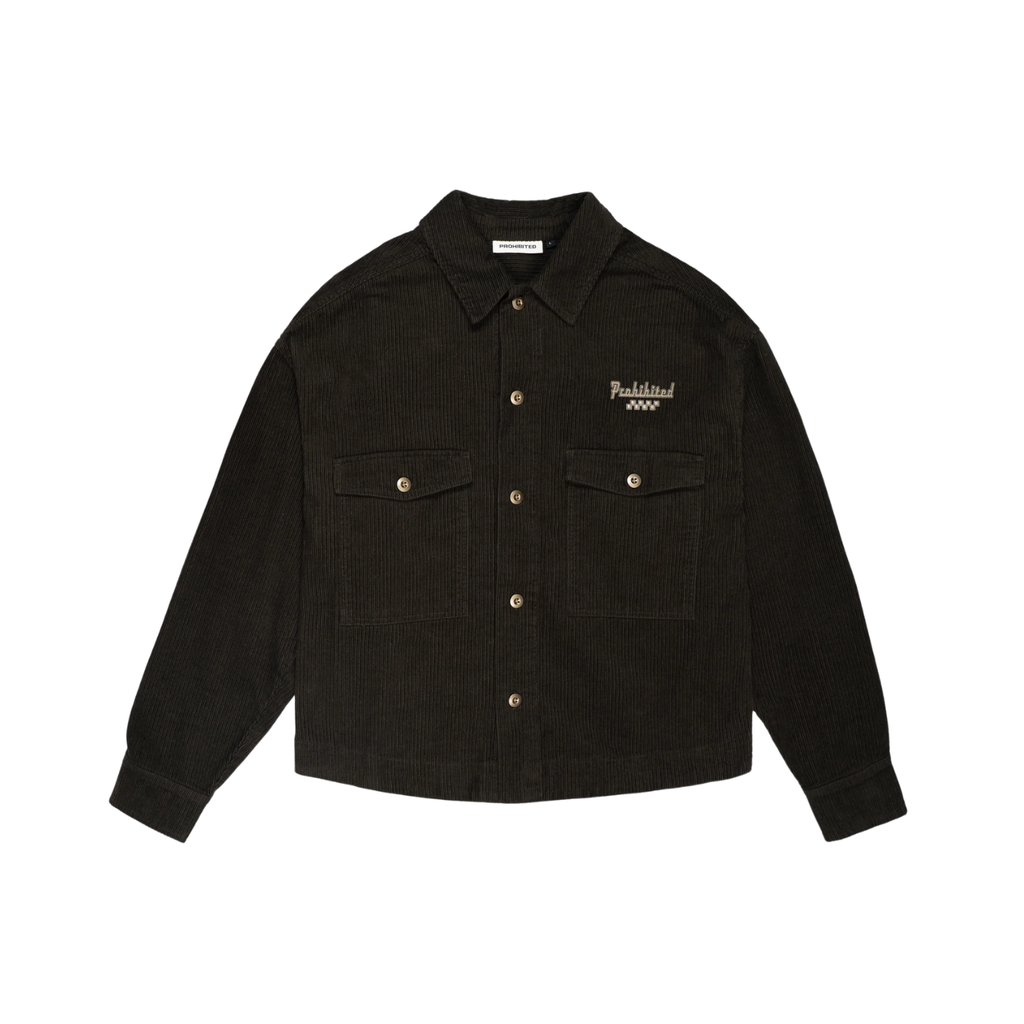 Sobrecamisa Unissexo Prohibited Pitstop Castanha