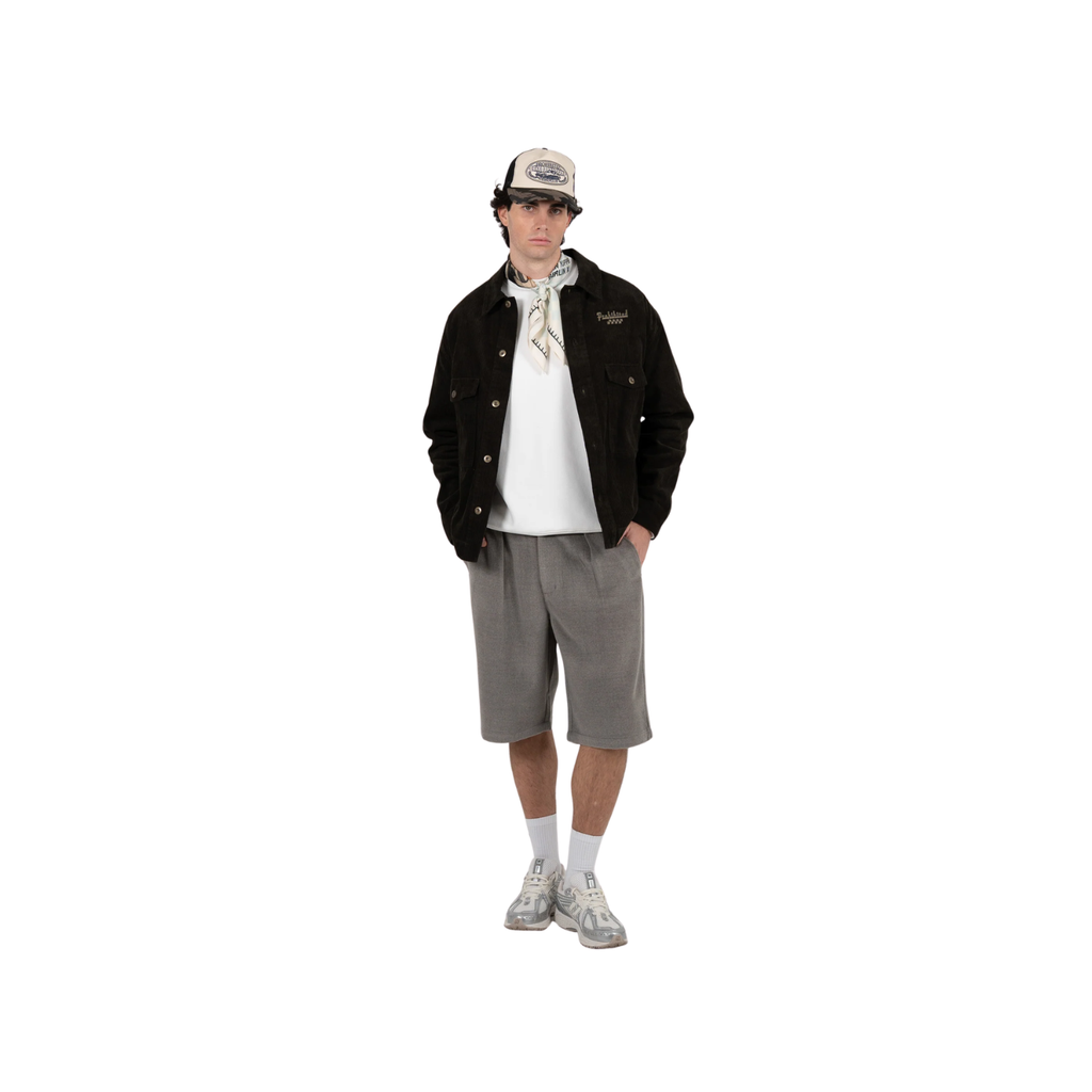 Sobrecamisa Unissexo Prohibited Pitstop Castanha