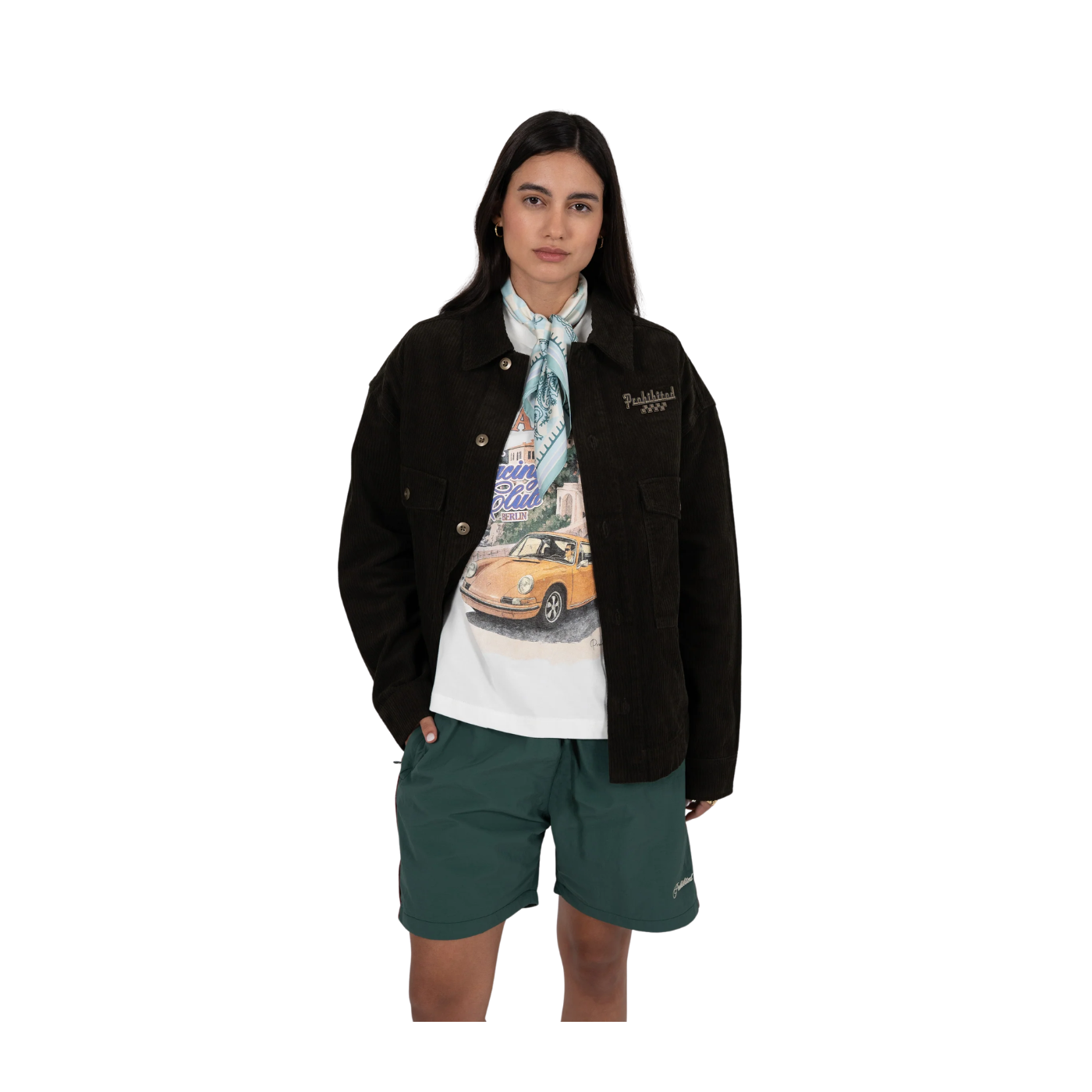 Sobrecamisa Unissexo Prohibited Pitstop Castanha