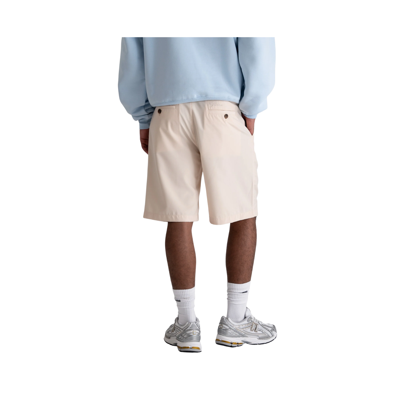 Calções Prohibited Plissados Creme