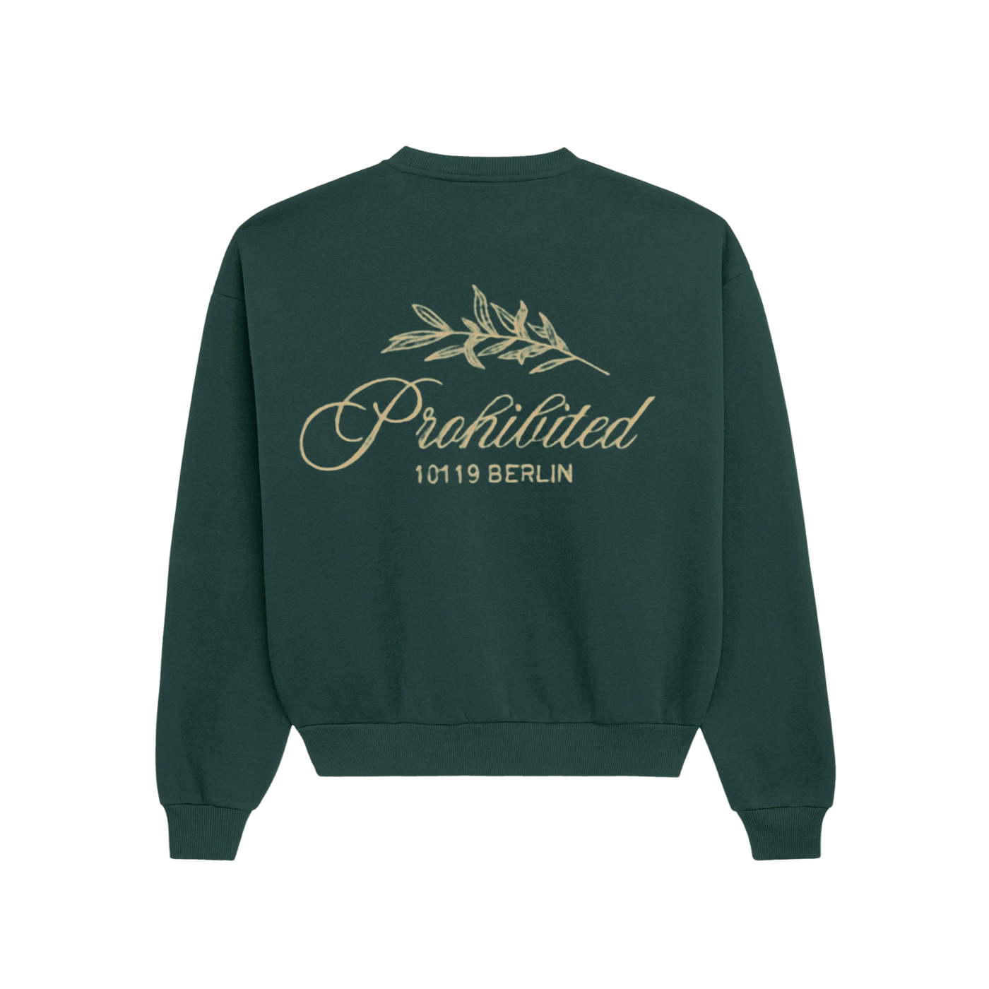 Sweatshirt Crew Neck Verde PB Leaf Prohibited Cardada Unissexo