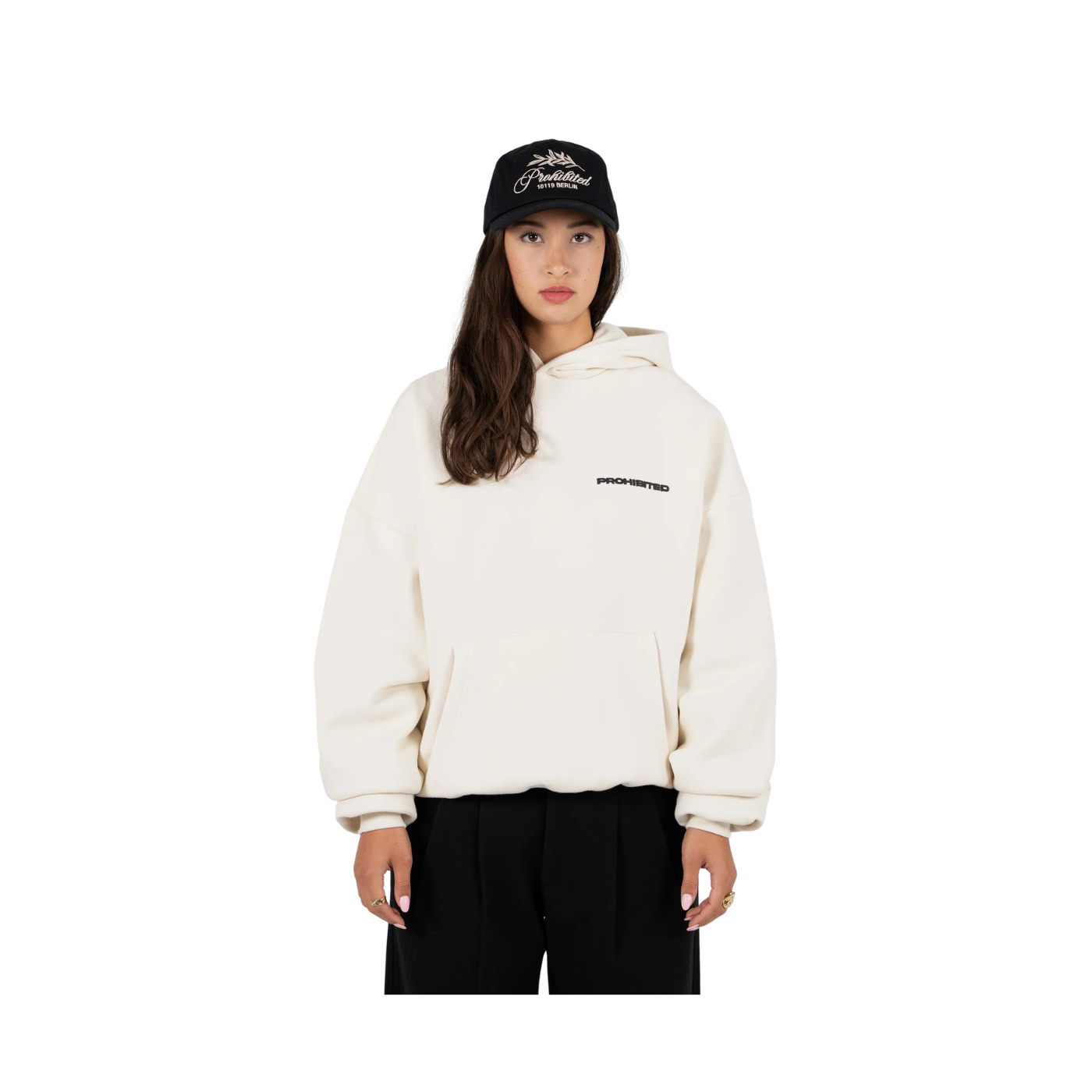 Hoodie Creme Prohibited 10119 Cardado Unissexo