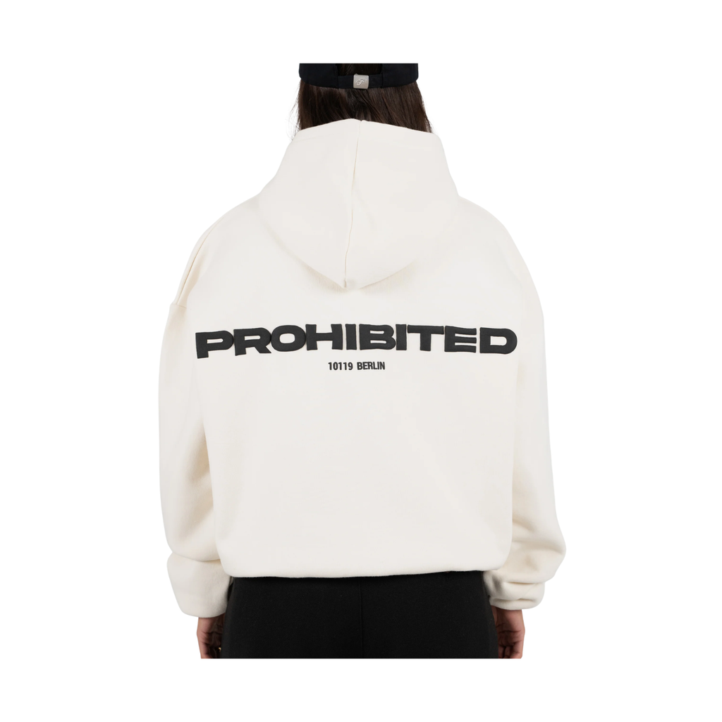 Prohibited 10119 Brushed Cream Hoodie Unisex