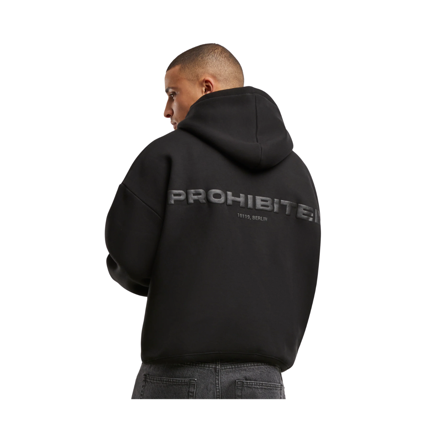 Hoodie Preto Prohibited 10119 Cardado Unissexo