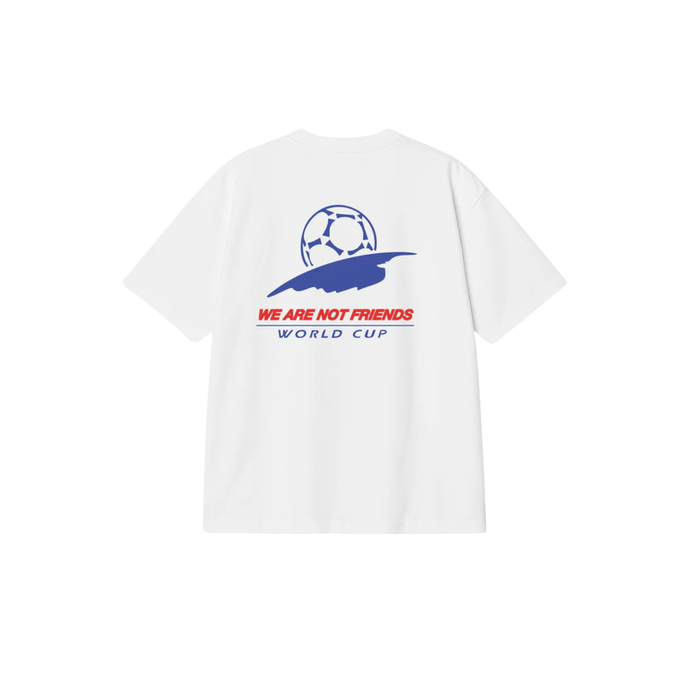 T-Shirt Boxy We Are Not Friends World Cup Branca