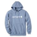Carhartt Signature Logo Light Blue Hooded Sweatshirt