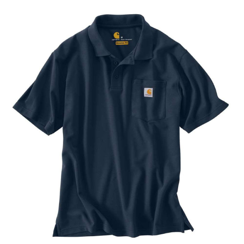 Carhartt Navy Blue Work Polo Shirt with Pocket